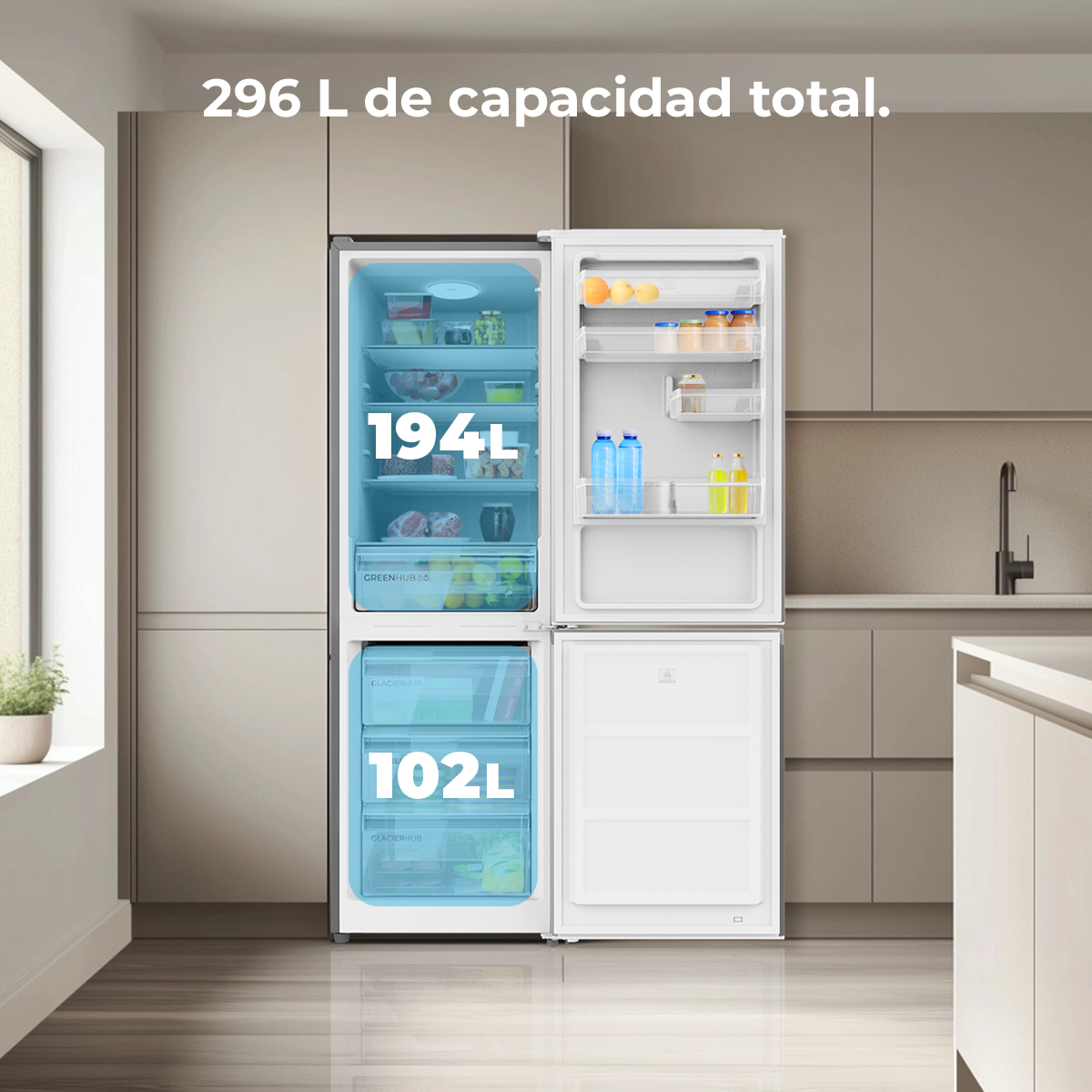 Bolero CoolMarket Combi 296 DF Dark | Envío, instalación y retirada RAEE gratis – foto detalle 4